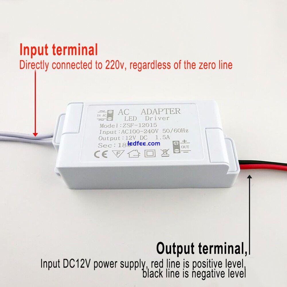 1x Brand New LED Driver Adapter 50/60HZ For Led Strip Light AC220 -240V To DC12V 2 