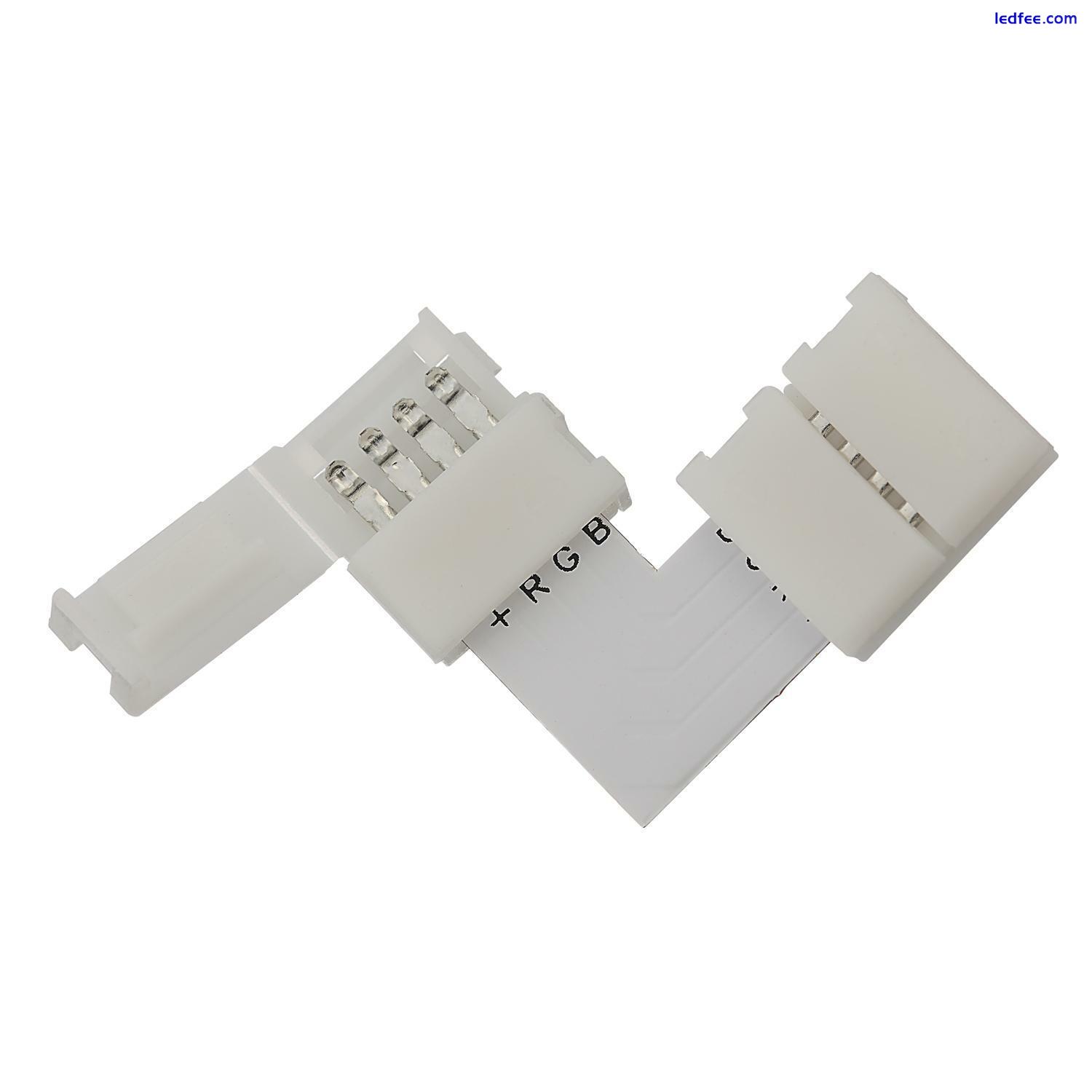 5 X 5050 RGB LED STRIP LIGHT L SHAPE CORNER CONNECTORS ADAPTERS 90 DEGREE JOINT 3 