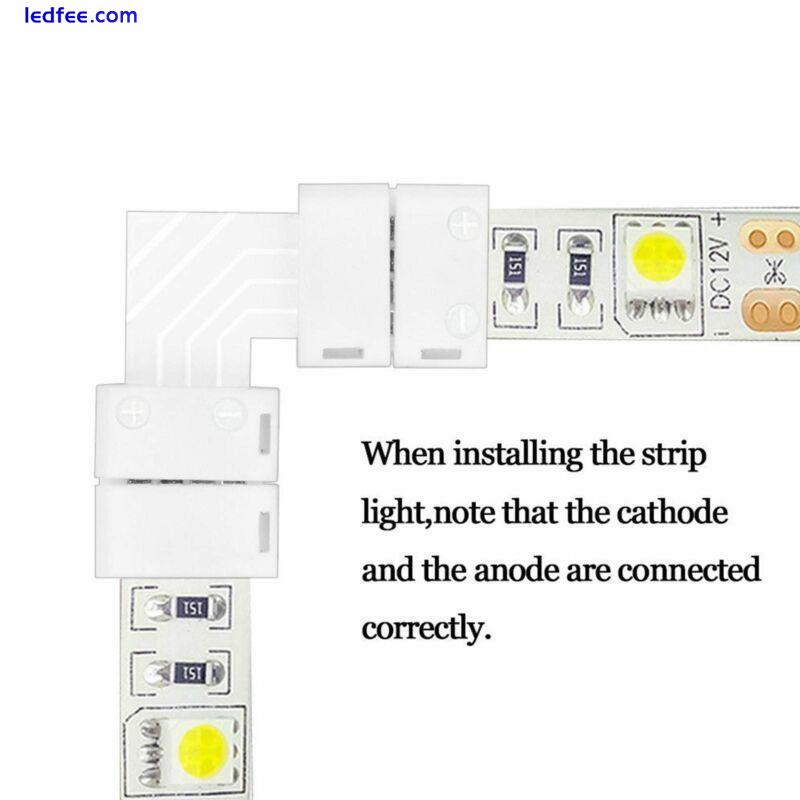 5 X 5050 RGB LED STRIP LIGHT L SHAPE CORNER CONNECTORS ADAPTERS 90 DEGREE JOINT 1 