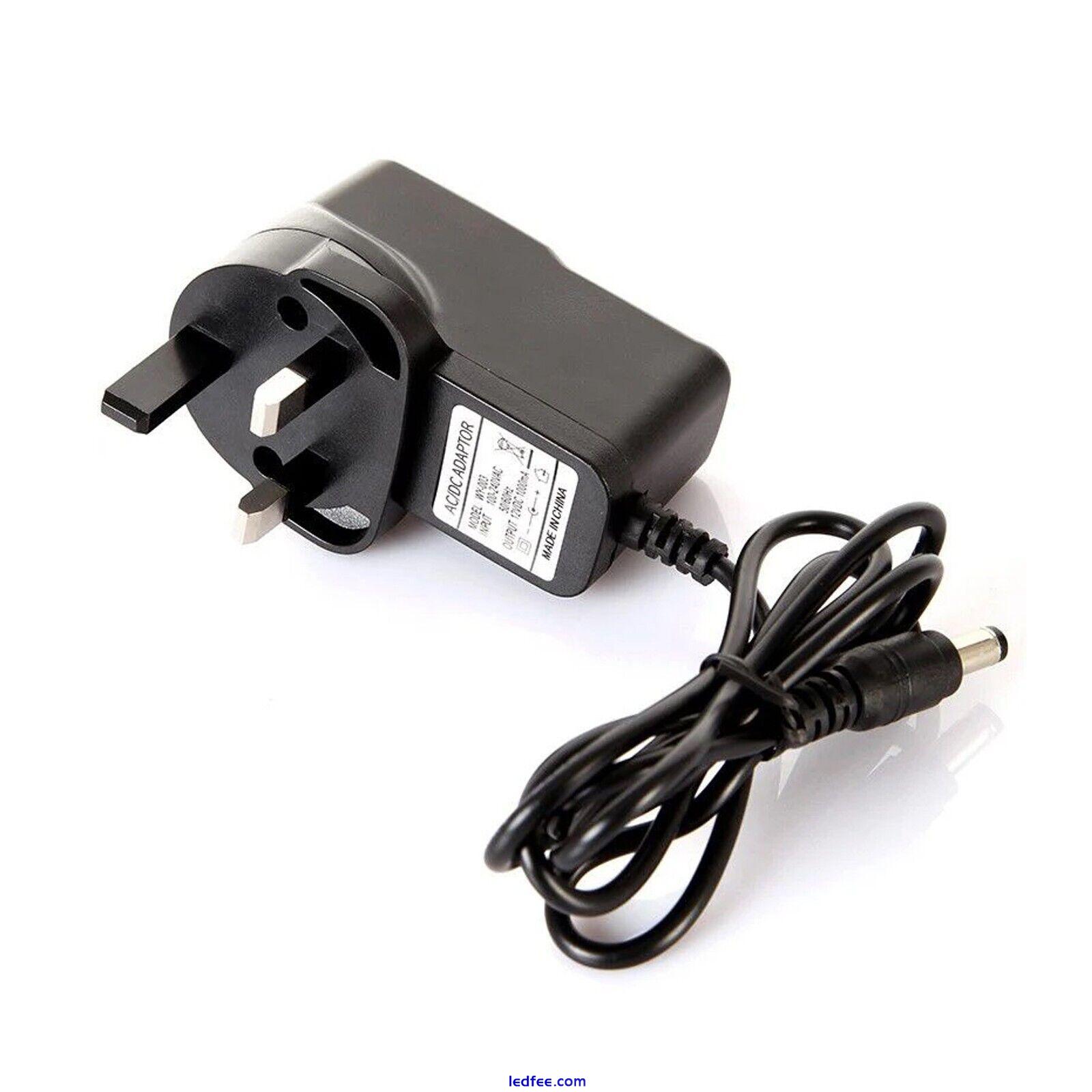 12V AC-DC Power Supply Safety Adapter 1A 2A UK Charger For LED Strip CCTV Camera 4 