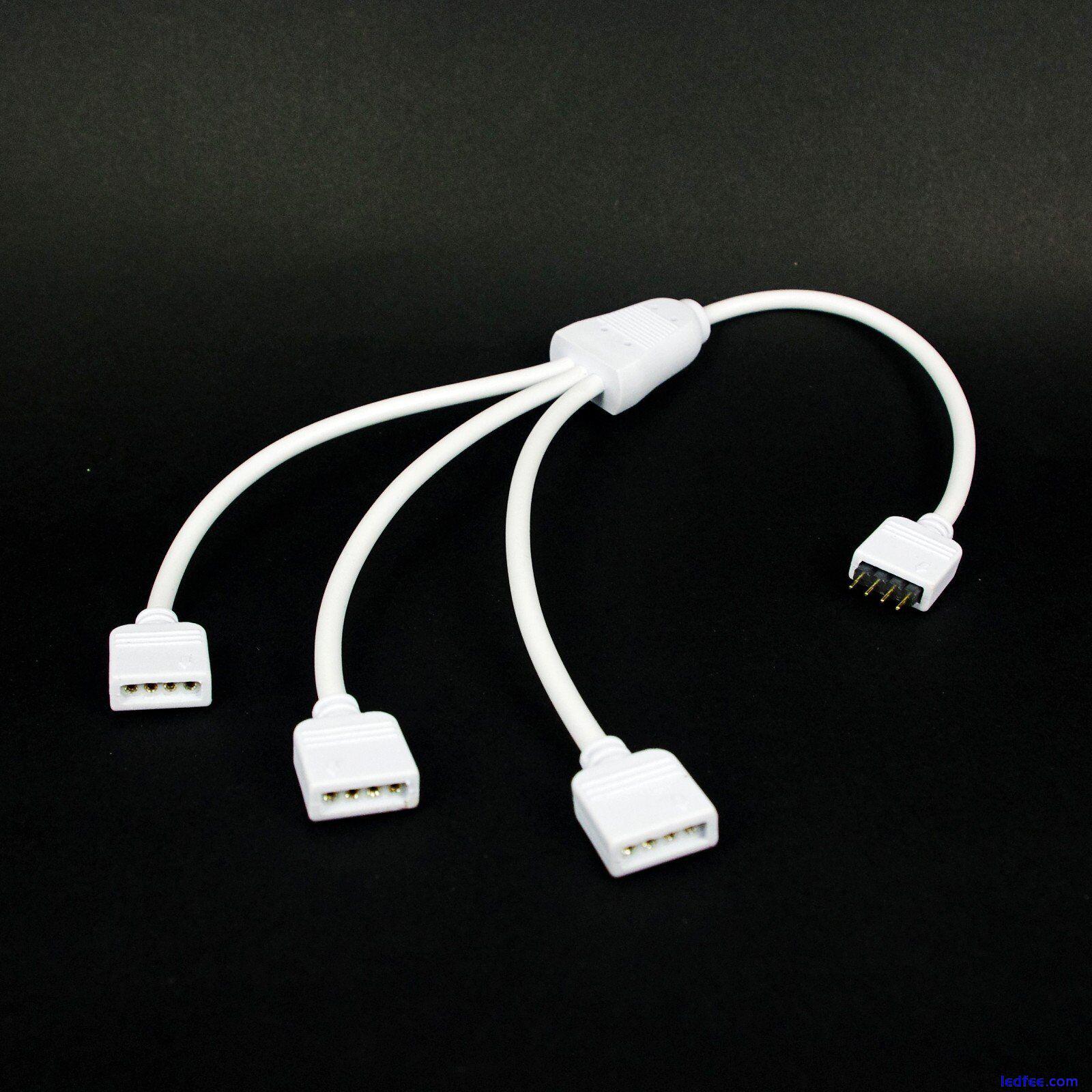1 to 2, 3, 4 Divider Y Shaped Connection Cable Distributor 4 Pin RGB LED Strip 5 