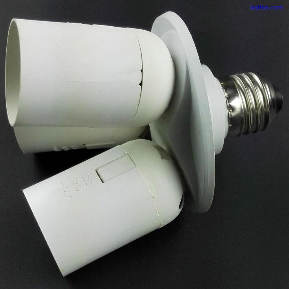 3 to 1 Light Socket E26 Splitter Lamp Base Adapter for Standard LED & CFL Bulbs 2 