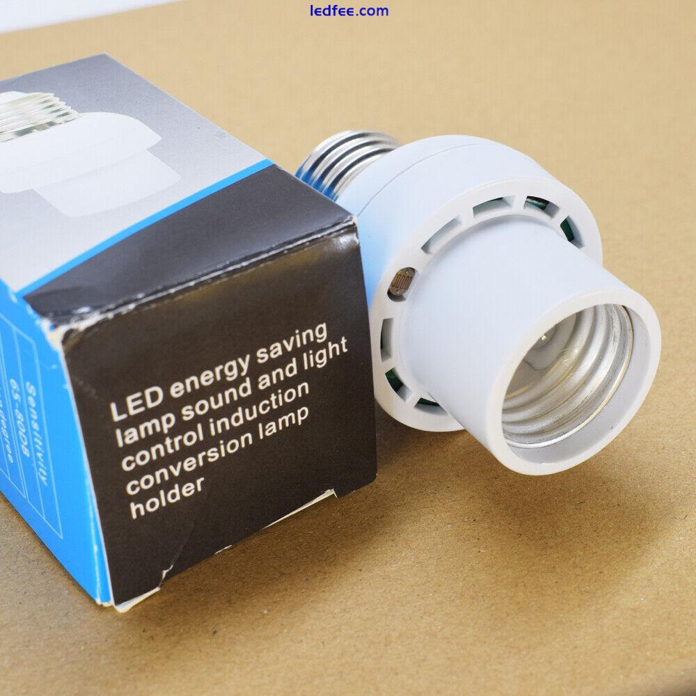 1pc E27 Sound Control Induction LED Halogen CFL Light Bulb Holder Socket Adapter 5 