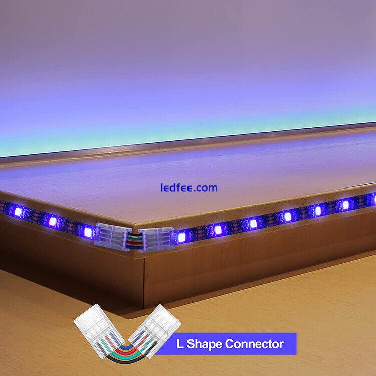 Lötfreie LED-Adapter-Lichtanschlüsse für 10 mm 4-polige RGB-LED-Streifenlichter 2 