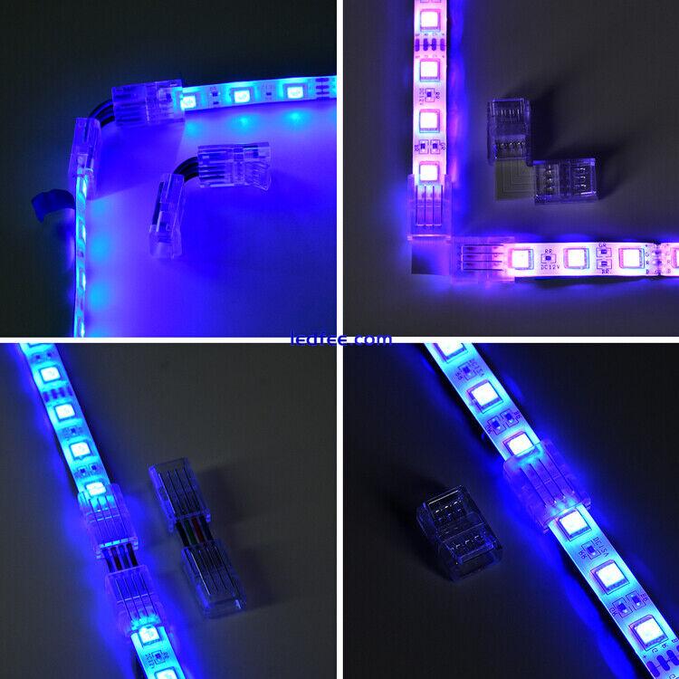 Lötfreie LED-Adapter-Lichtanschlüsse für 10 mm 4-polige RGB-LED-Streifenlichter 1 