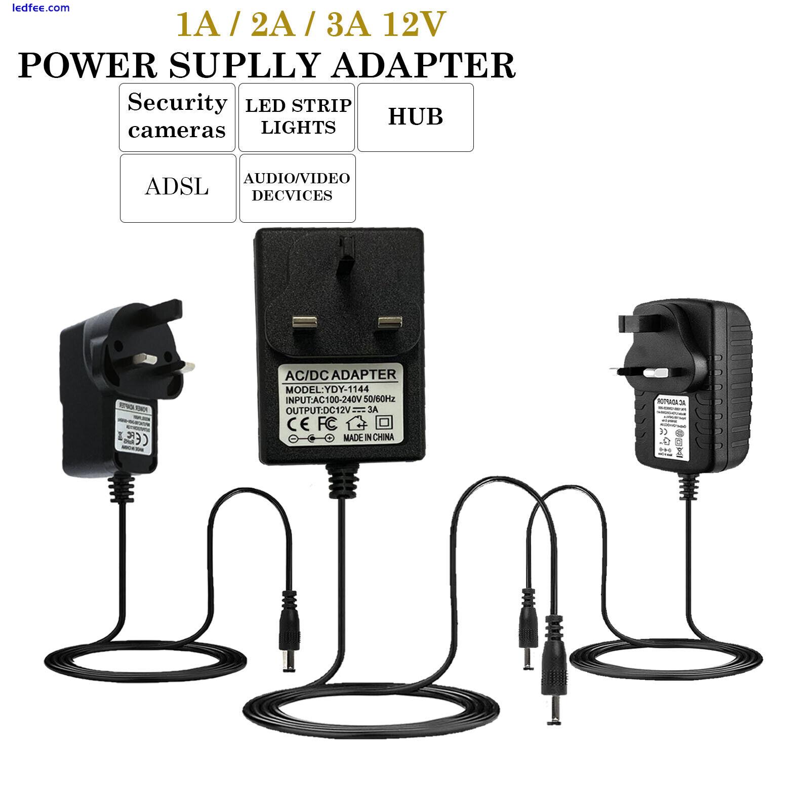 12V Power Supply AC To DC Adapter Plug Converter Fit For CCTV Security Camera UK 0 