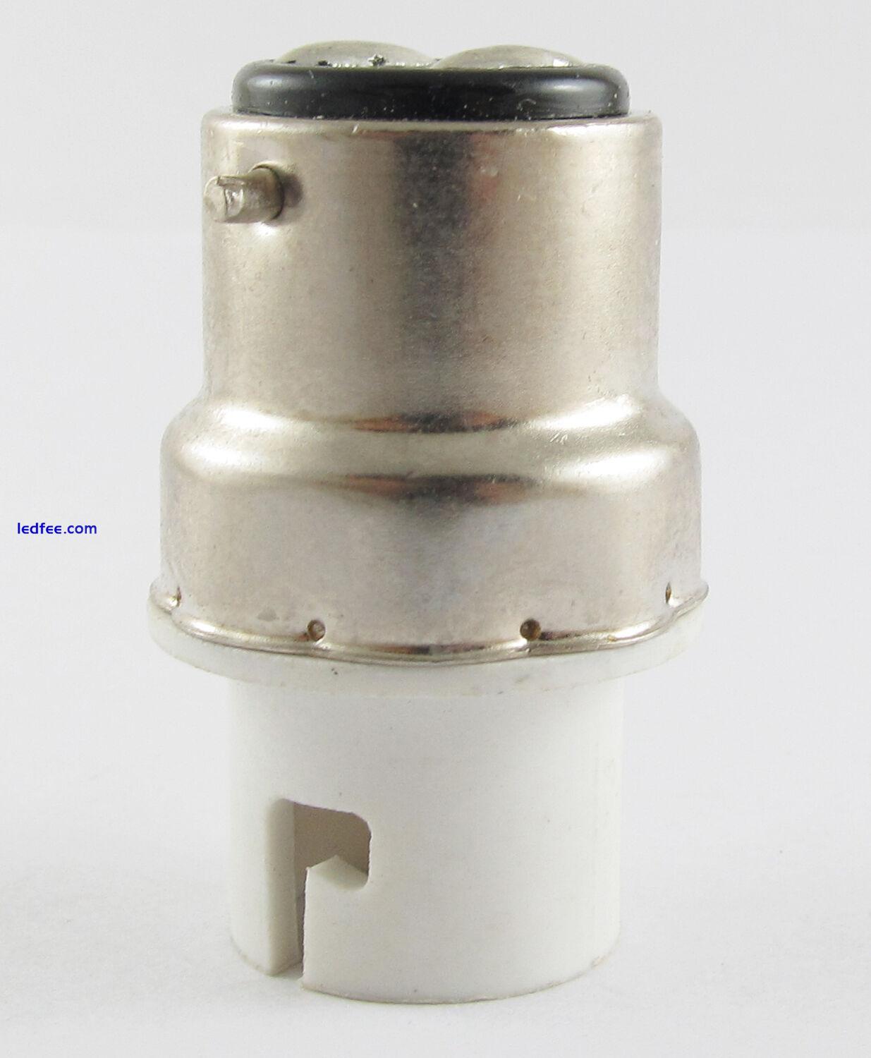 50x B22 Male to BA15D Female Socket Base LED Halogen CFL Light Bulb Lamp Adapter 0 