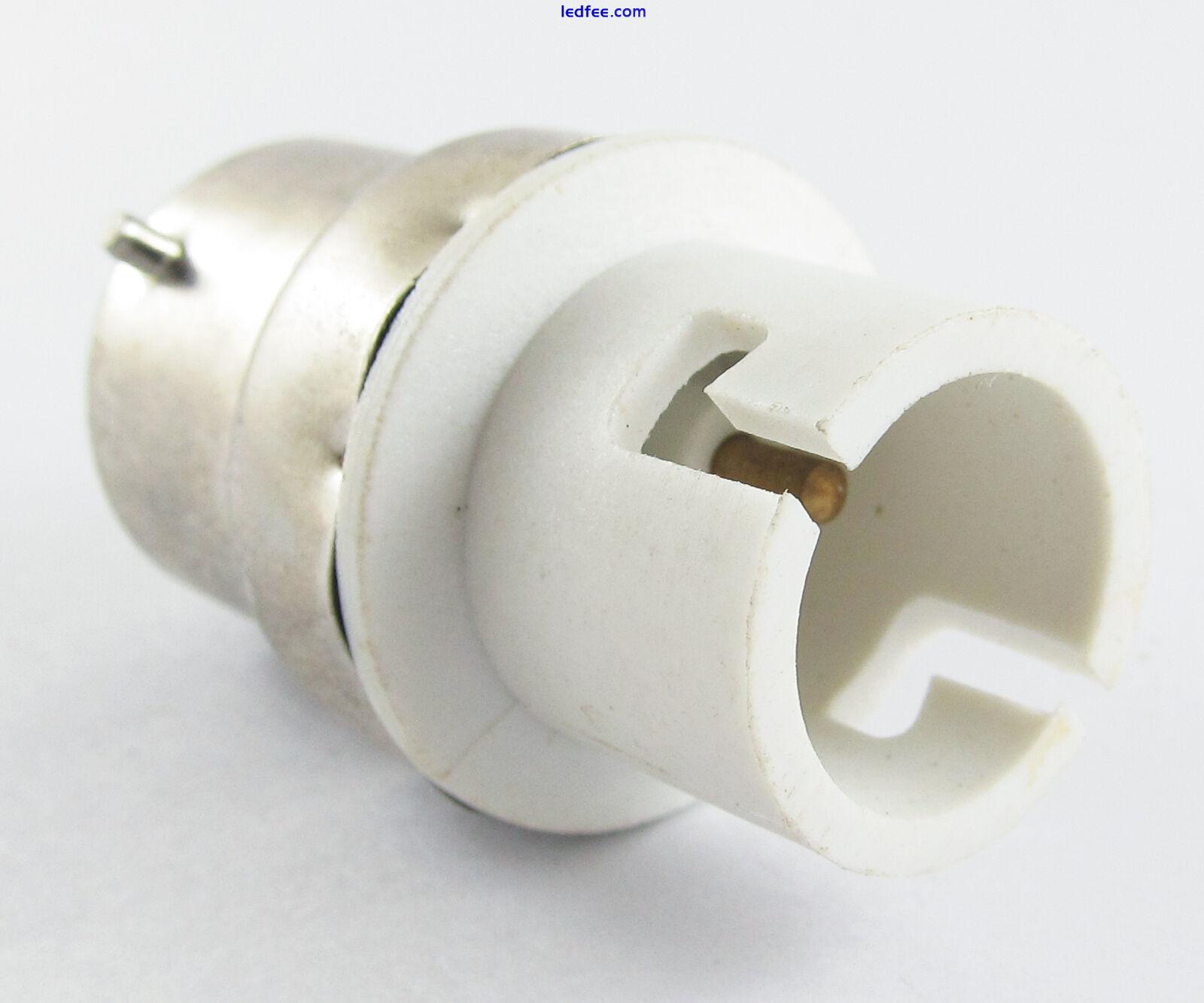 50x B22 Male to BA15D Female Socket Base LED Halogen CFL Light Bulb Lamp Adapter 2 