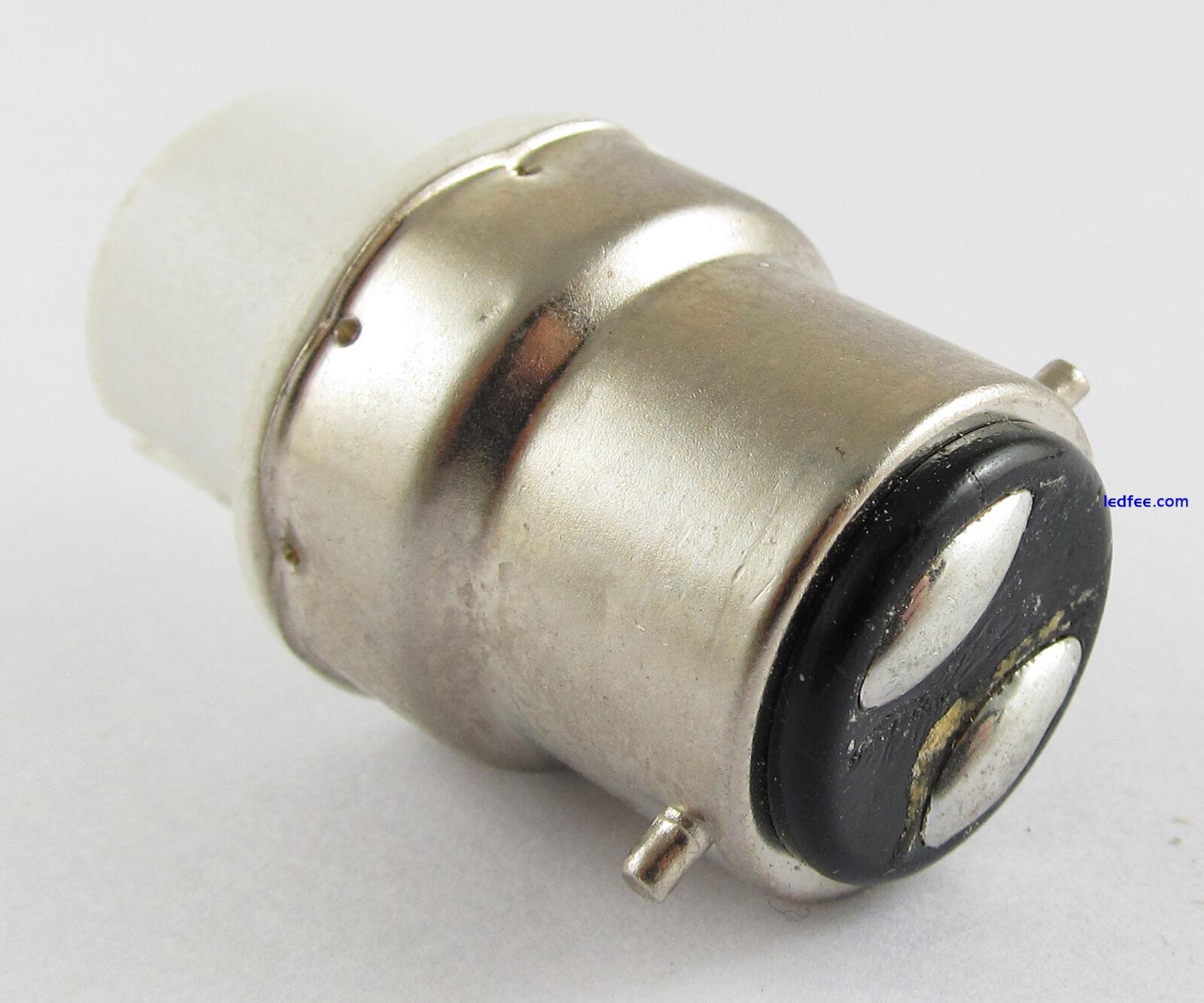50x B22 Male to BA15D Female Socket Base LED Halogen CFL Light Bulb Lamp Adapter 3 