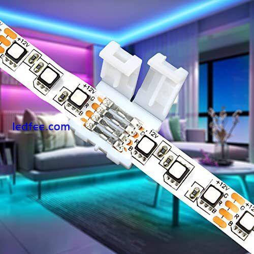  20 Pack 4 Pin RGB 8mm Solderless Connectors Adapter for SMD 2835 3528 8 mm 0 
