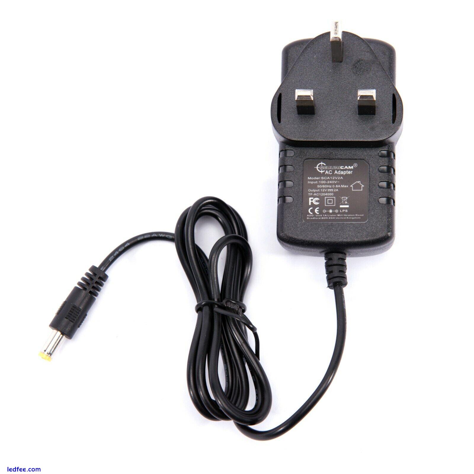 12V 1A DC UK Plug Power Supply Adaptor Transformer for LED Strips, CCTV TV. 12W 0 