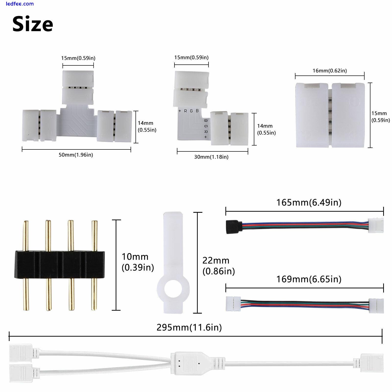 75Pcs/set 4Pin RGB 5050 LED Connector LED Strip Connectors Accessories Kit 5 