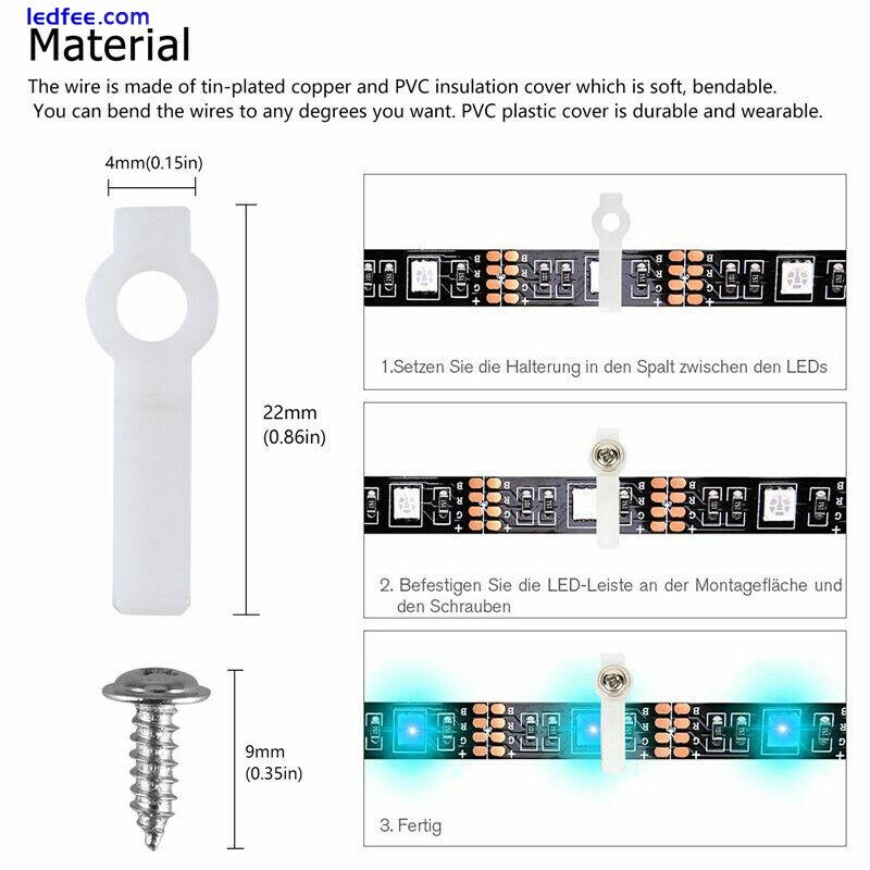 75Pcs/Set 4Pin RGB 5050 LED Strip Light Connector Cable Accessories Kit 2 