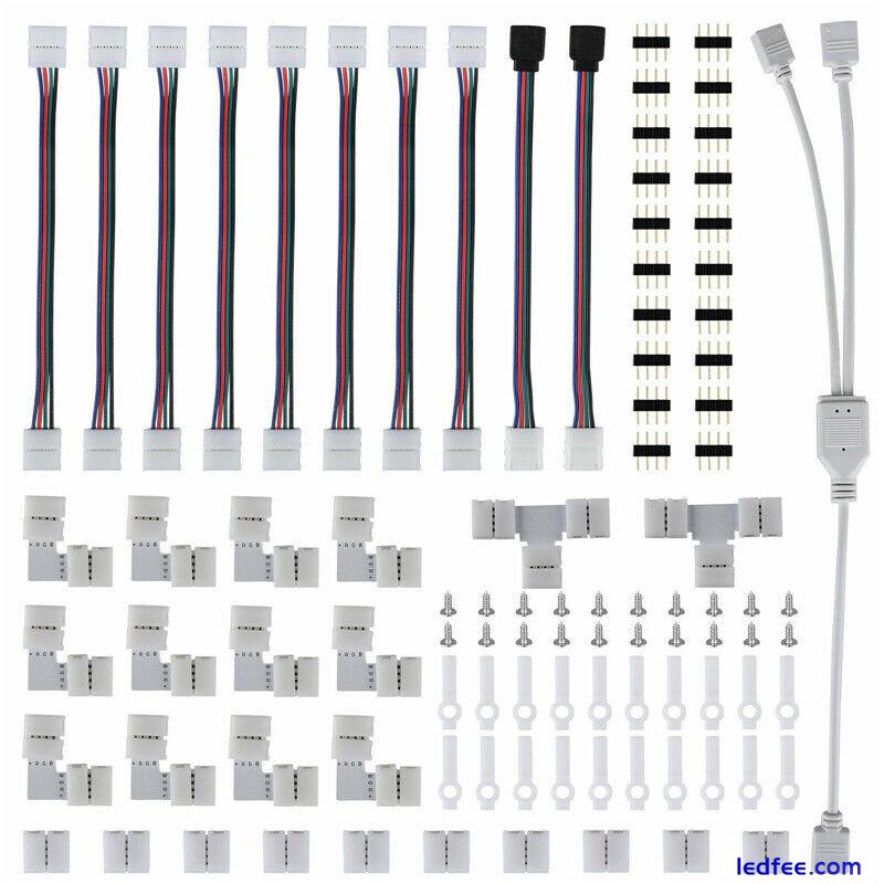 75Pcs/Set 4Pin RGB 5050 LED Strip Light Connector Cable Accessories Kit 4 