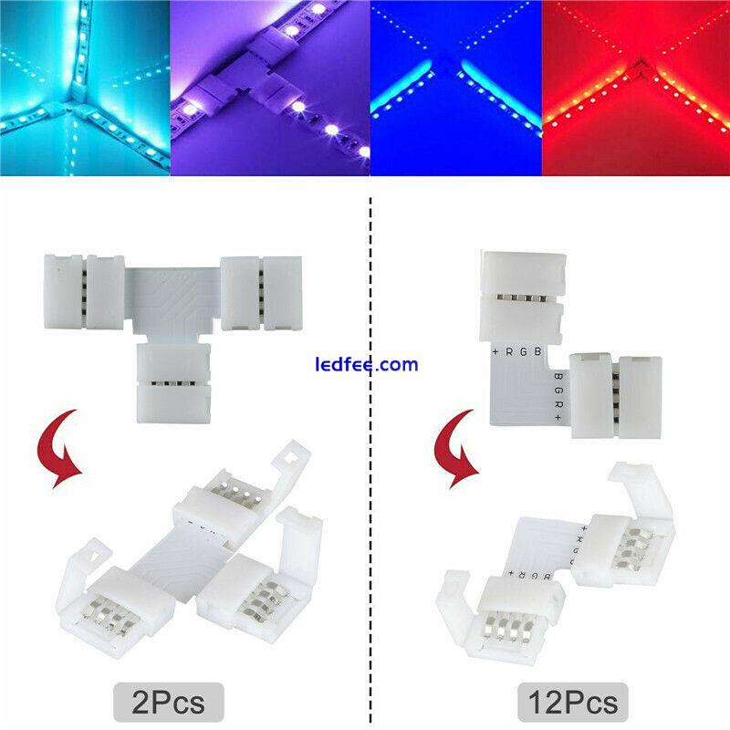 75Pcs/Set 4Pin RGB 5050 LED Strip Light Connector Cable Accessories Kit 3 