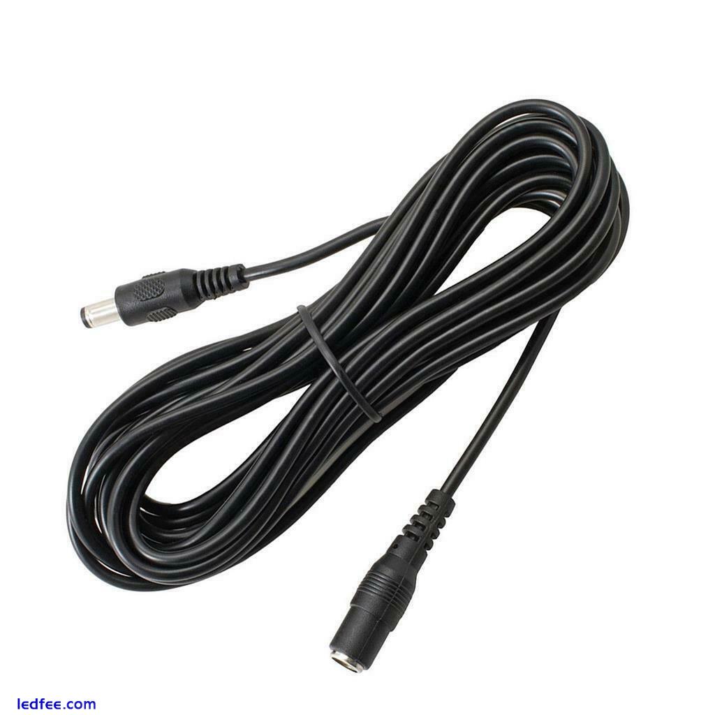 12V DC POWER EXTENSION CABLE 5.5 x 2.1mm for CCTV CAMERA / LED / DVR / PSU LEAD 5 