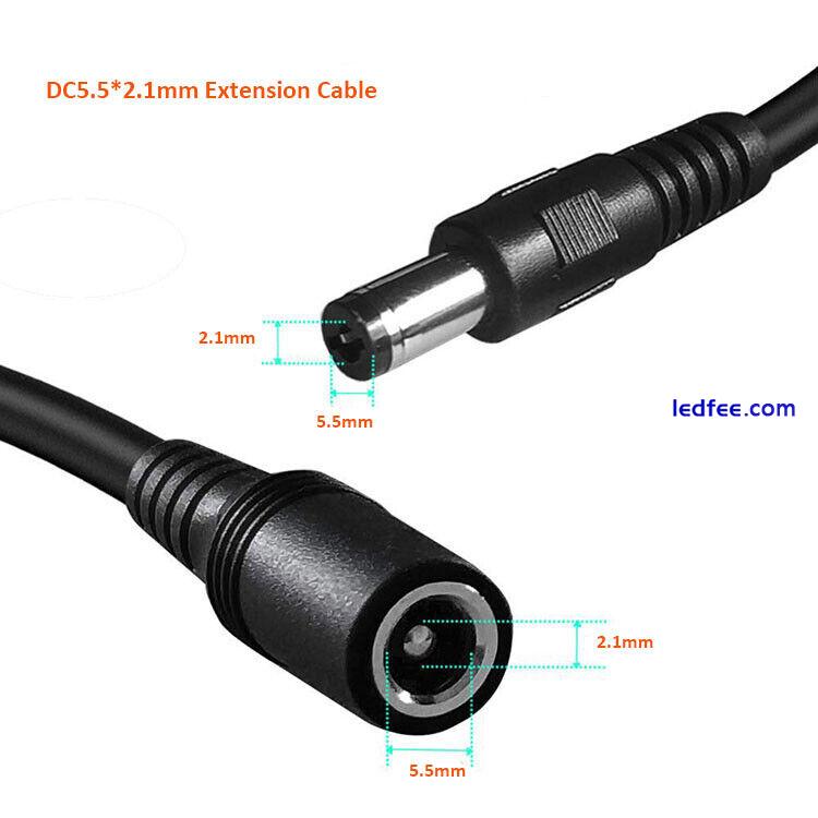 3M 5M 10M Meter 12V DC POWER EXTENSION CABLE for CCTV CAMERA LED /DVR/ PSU LEAD 1 