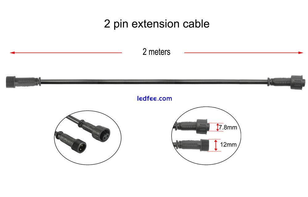 1M/2M/3M Verlängerungskabel Cable Zubehör für LED Außen Lampe Einbaustrahler 5 