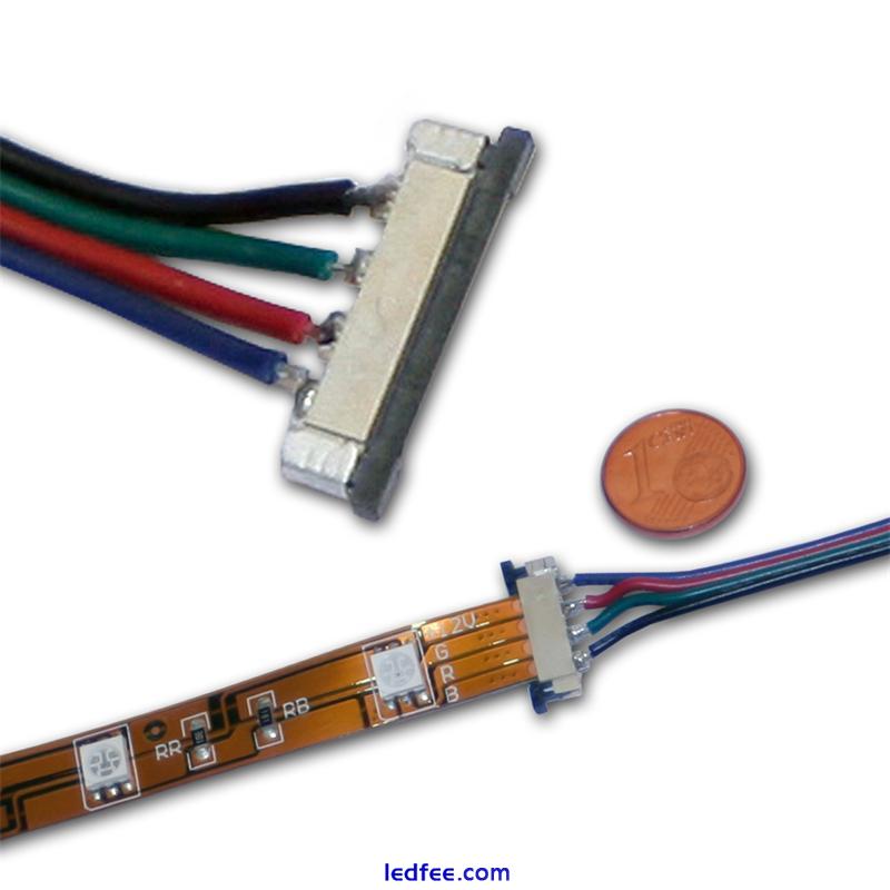 5 x Verbinder für 4poligen SMD LED Strip mit 15cm Kabel 1 