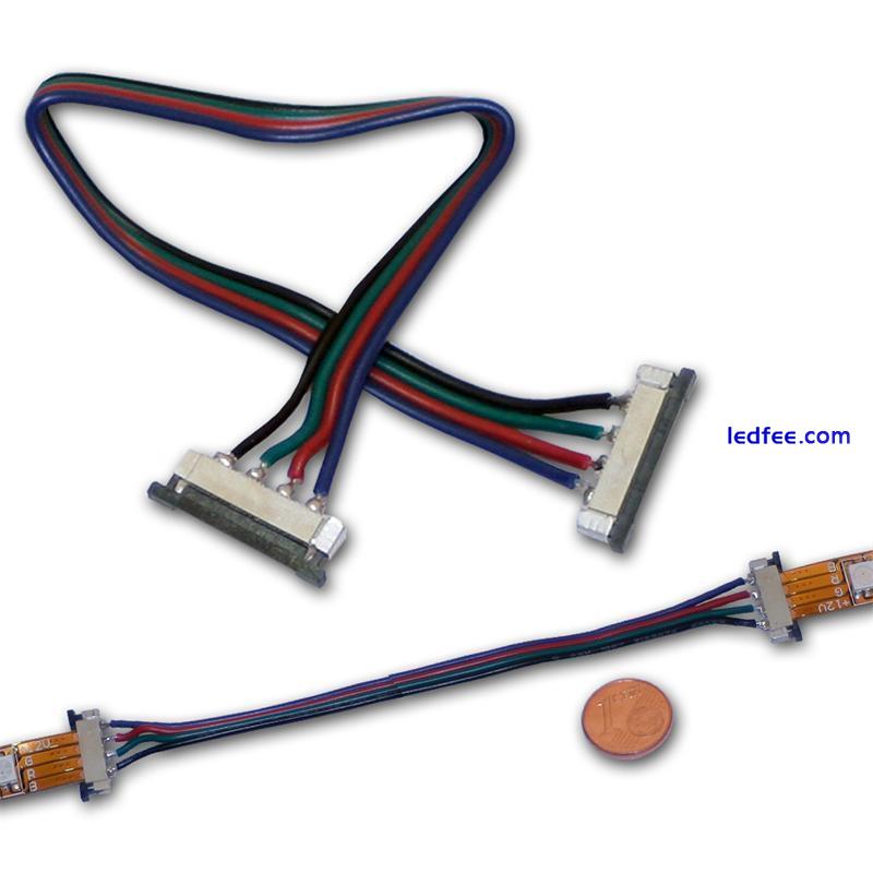 5 x Verbinder für 4poligen SMD LED Strip mit 15cm Kabel 0 