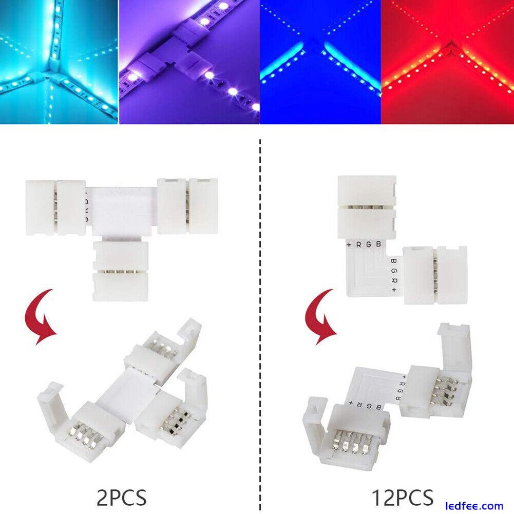 95Pcs 4 Pin RGB 5050 LED Connector for LED Strip Light Connectors Accessories 4 