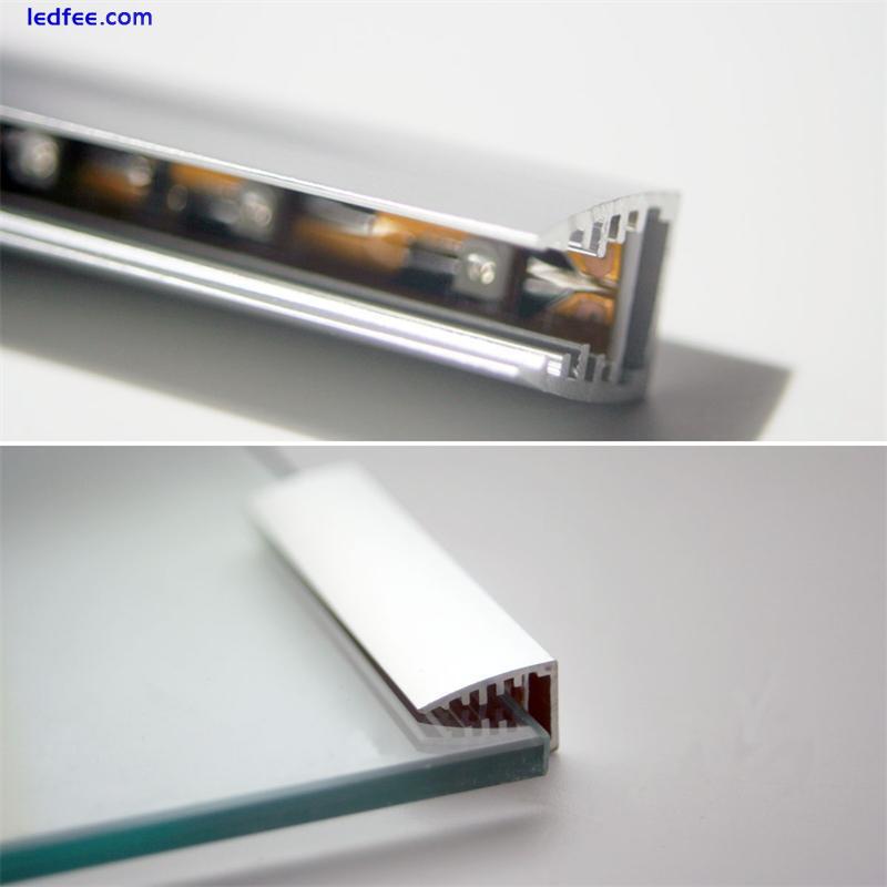 (48,43€/m) LED ALU-Profil für Glaskantenbeleuchtung / Glasbodenbeleuchtung  LEDs 3 