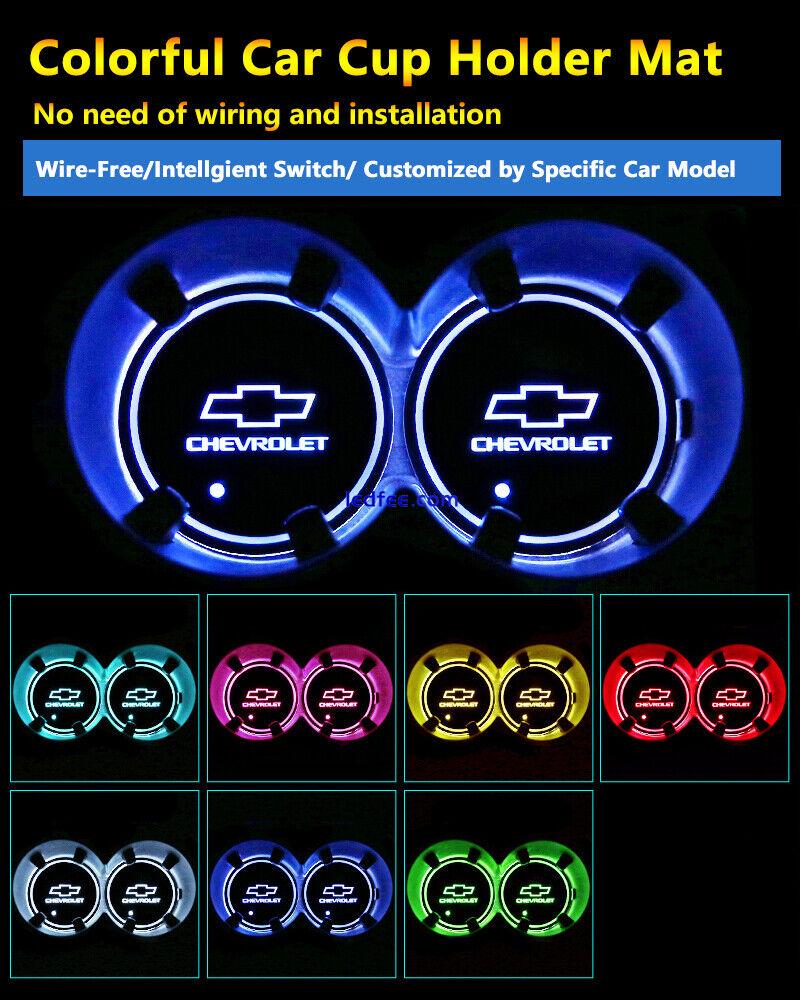 2pcs Colorful Car LED Lighting Lamps Accessories For Chevrolet Interior Lights 3 