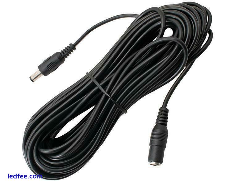 5 Meter 12V DC Power Supply Extension Cable for CCTV Camera/DVR/LED strips Etc 4 