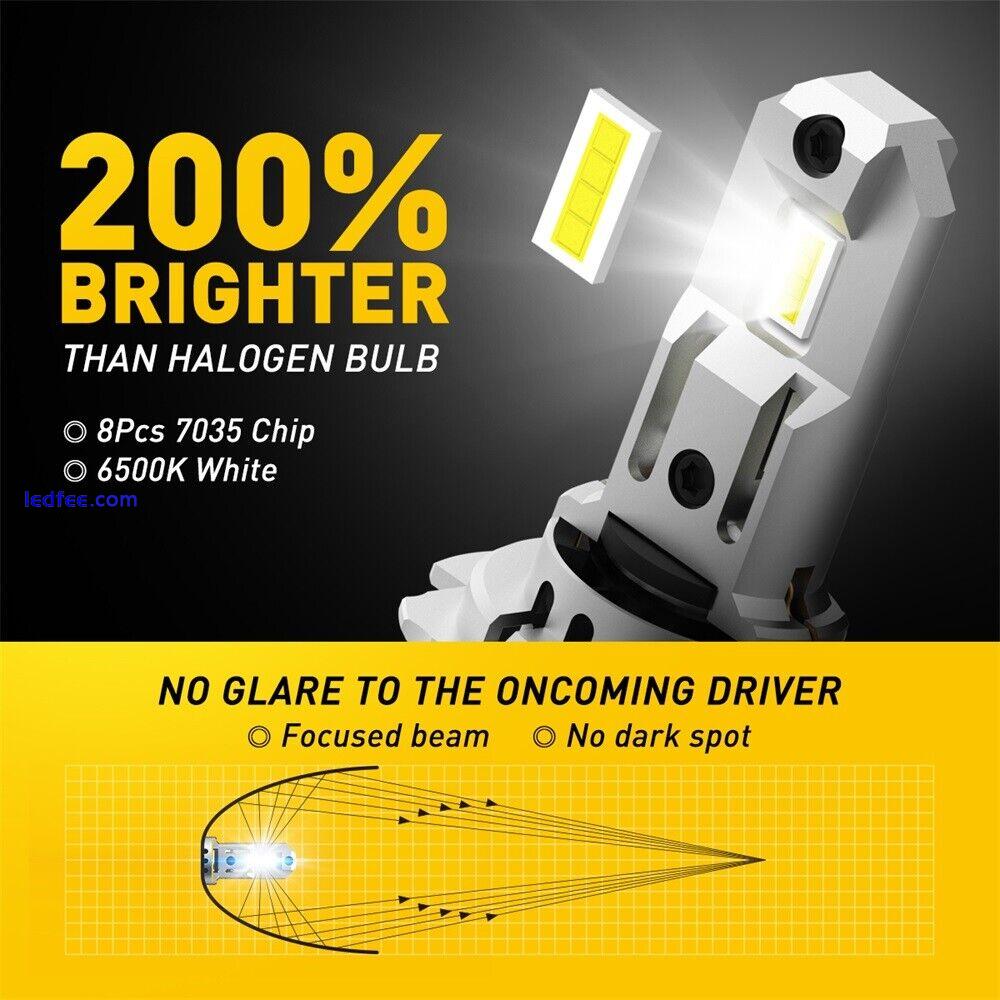 2 PCS LED H7 Headlight High Low Beam Light 6500K Bulb White Car Auto Accessories 0 