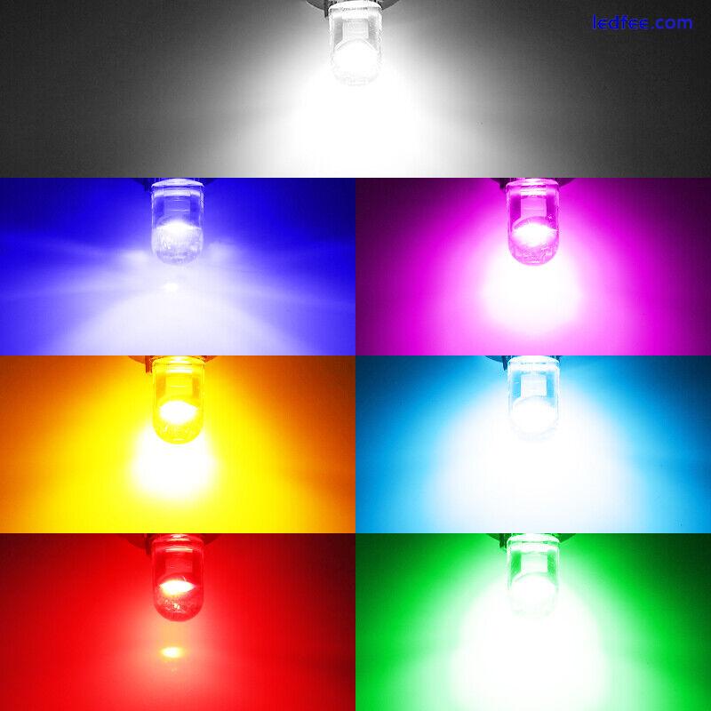 1x T10 501 W5W LED Bulb Next Generation Capless Side Light 7-Colours 2 