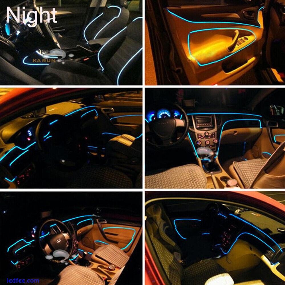 2M LED Car Interior Decor Atmosphere Strip Wire Light Lamp Accessories EOJ 4 