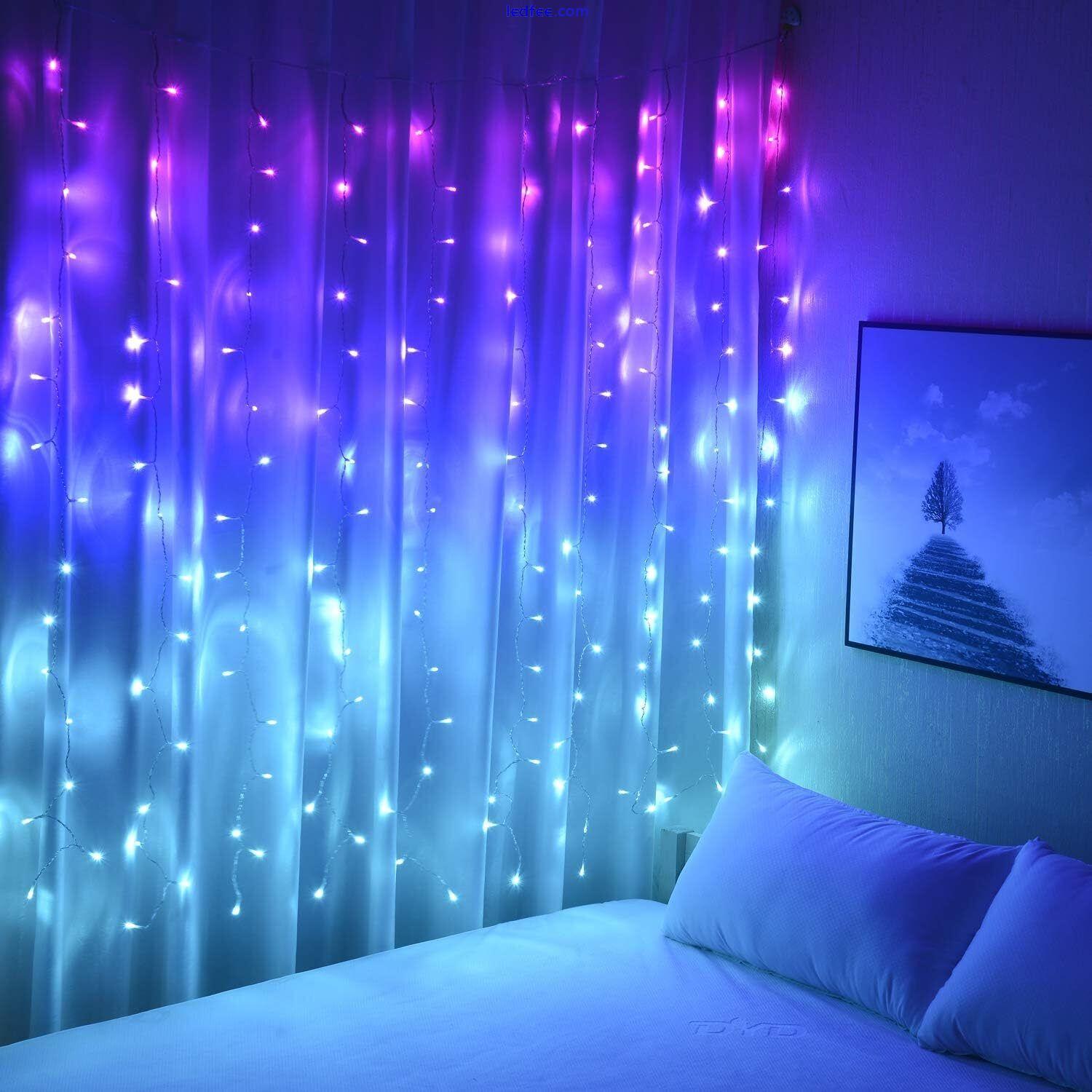 Curtain Lights Hanging Fairy Lights for Girls Bedroom Wall Tapestry Unicorn Mer 0 