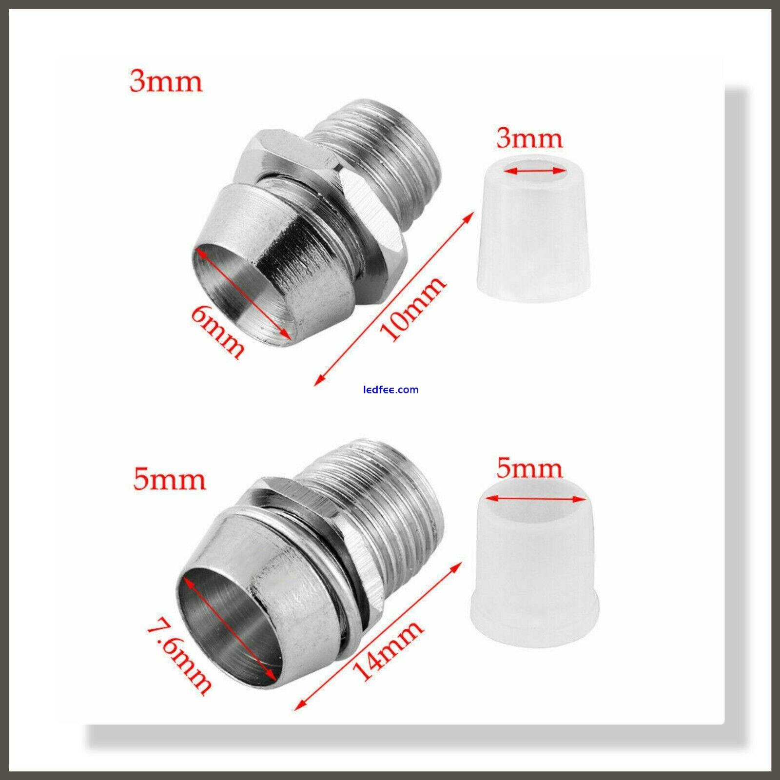 3mm / 5mm LED Chrome Metal Bezel Bulb Holder (2pcs / 5pcs / 10pcs) 0 