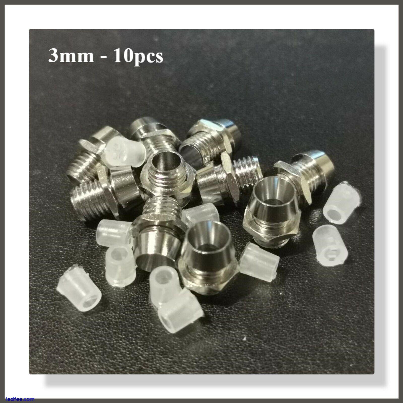 3mm / 5mm LED Chrome Metal Bezel Bulb Holder (2pcs / 5pcs / 10pcs) 2 
