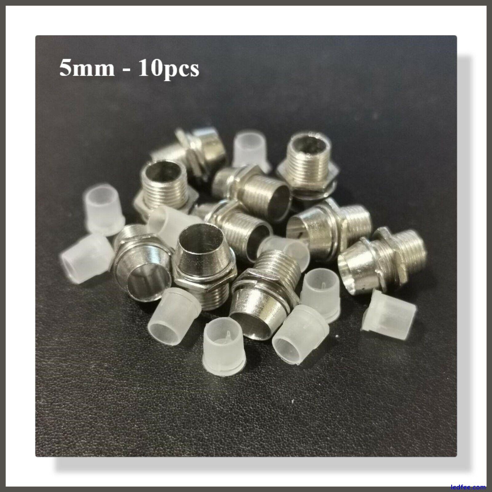 3mm / 5mm LED Chrome Metal Bezel Bulb Holder (2pcs / 5pcs / 10pcs) 4 