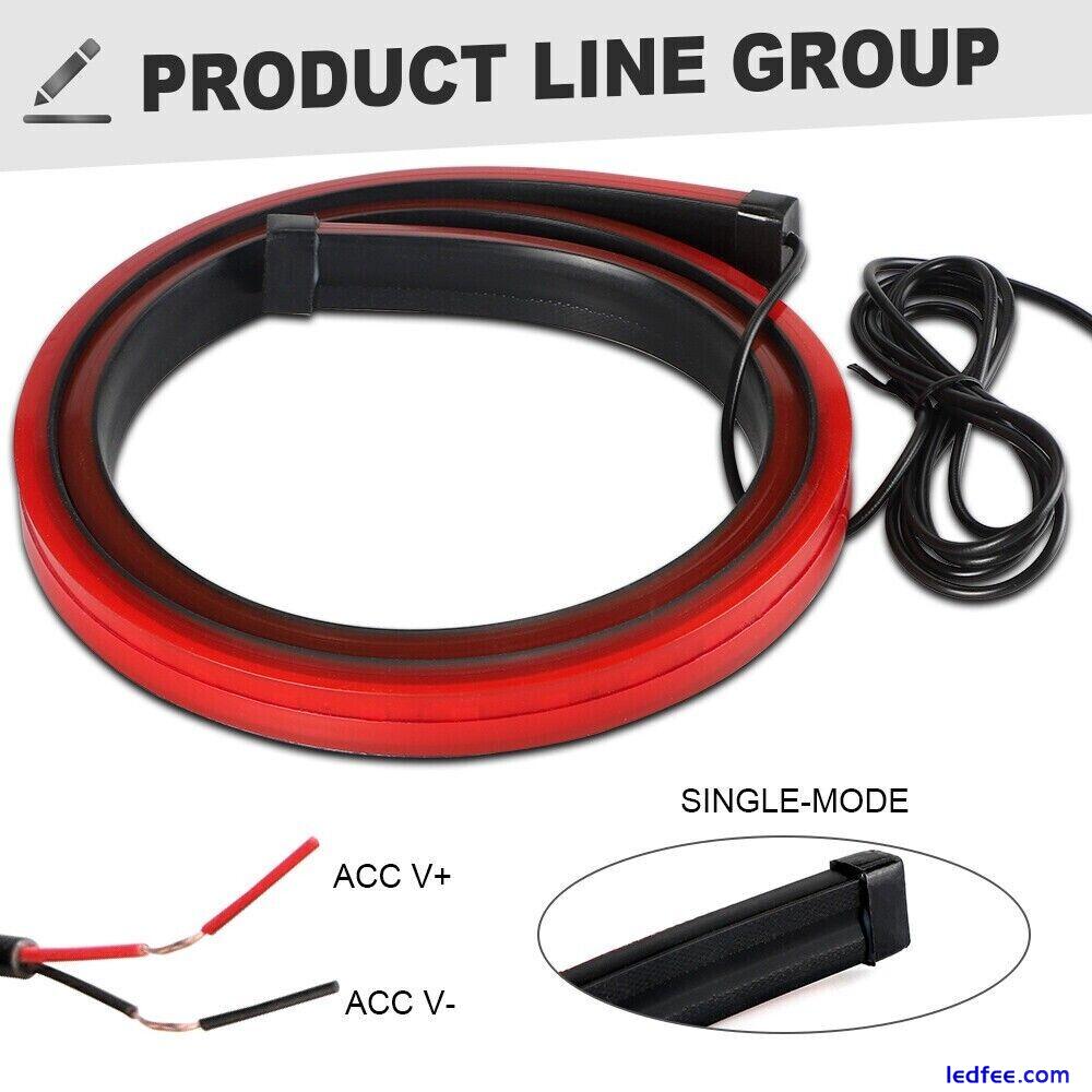 LED Strip Brake Bar Rear Tail Red High Reverse Stop Signal Light Car Accessories 2 