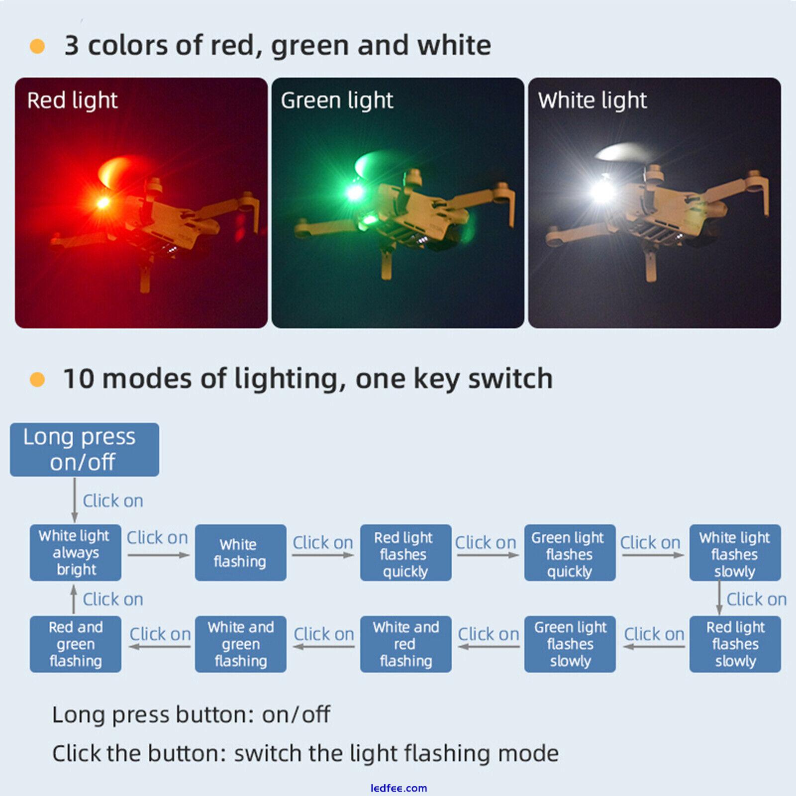 Night Flight LED Light Lamp Accessories For DJI Mavic Mini 2/1/Air 2 Pro Drone ~ 3 