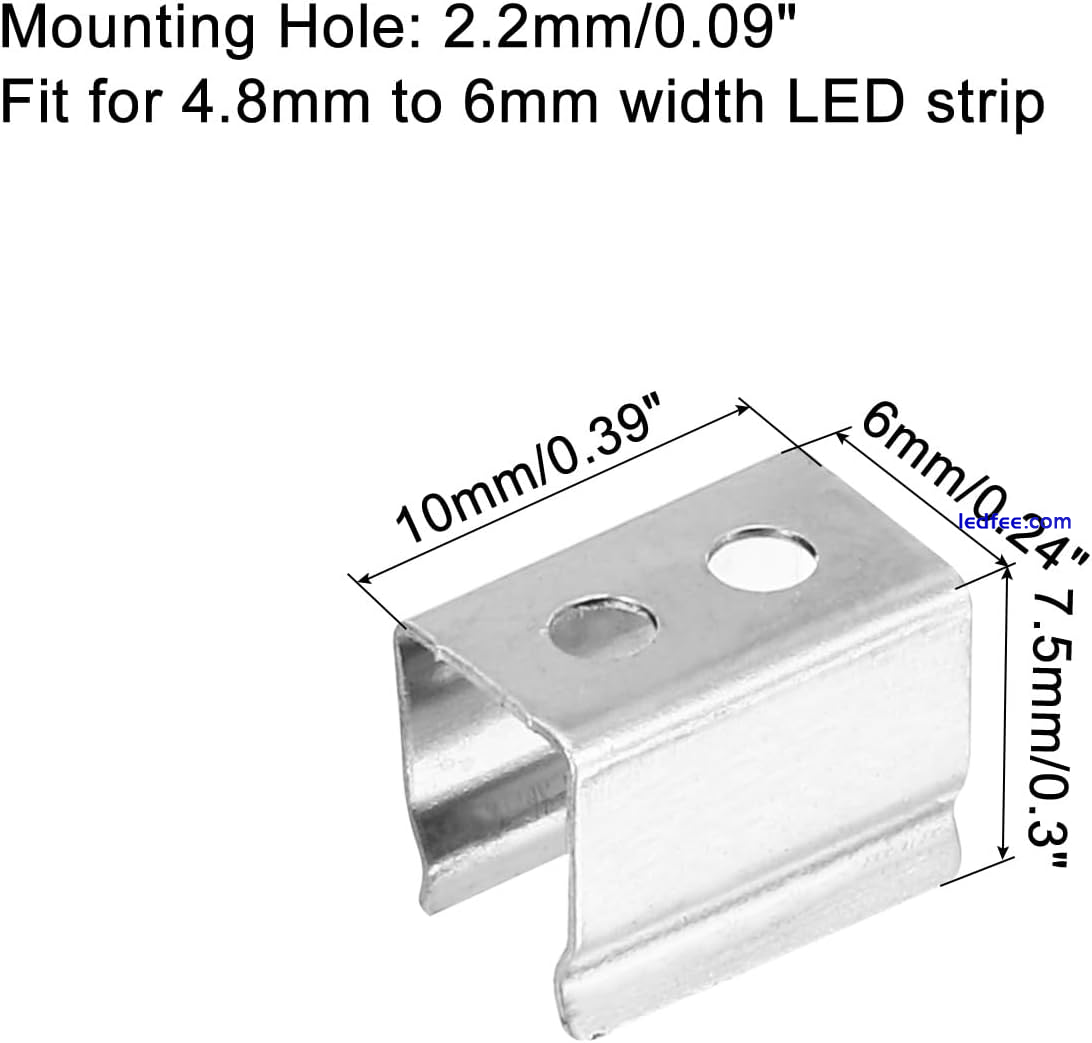Rope Light Mounting Clips, Wall Channel Mounting Holder Accessories for 4.8Mm to 0 