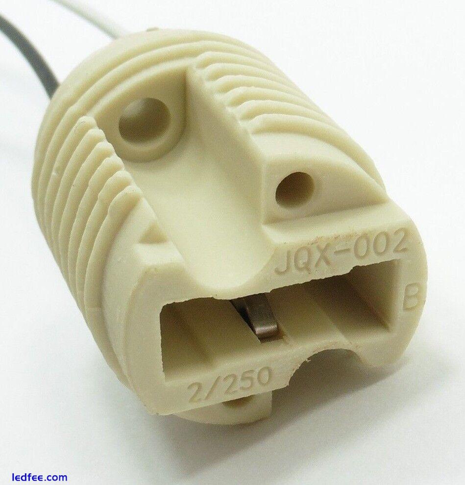G9 Socket Ceramic Base 15cm Cable Halogen LED Lamp Bulb Light Holder Connector 1 