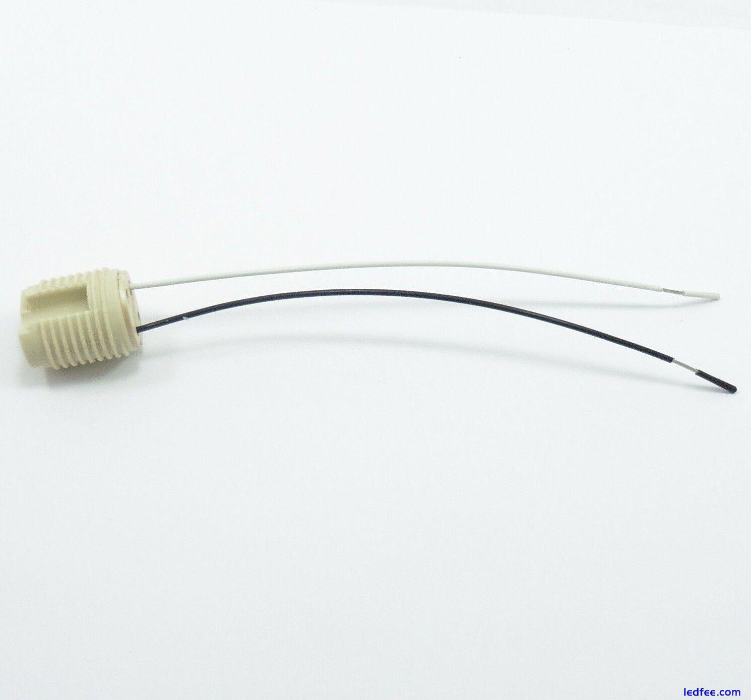 G9 Socket Ceramic Base 15cm Cable Halogen LED Lamp Bulb Light Holder Connector 0 