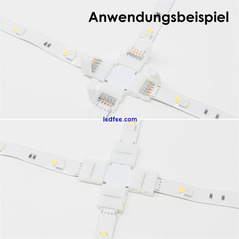 LED RGBW Stripe Zubehör Verbinder Brücken Adapter Steckverbinder Kabel 5 Pin 3 