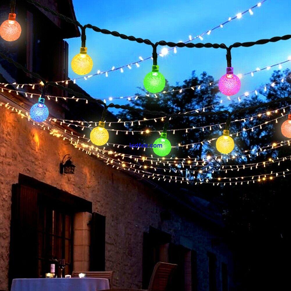 Accessories Outdoors Solar Light String Crystal Ball Free Line LED Color Light 2 