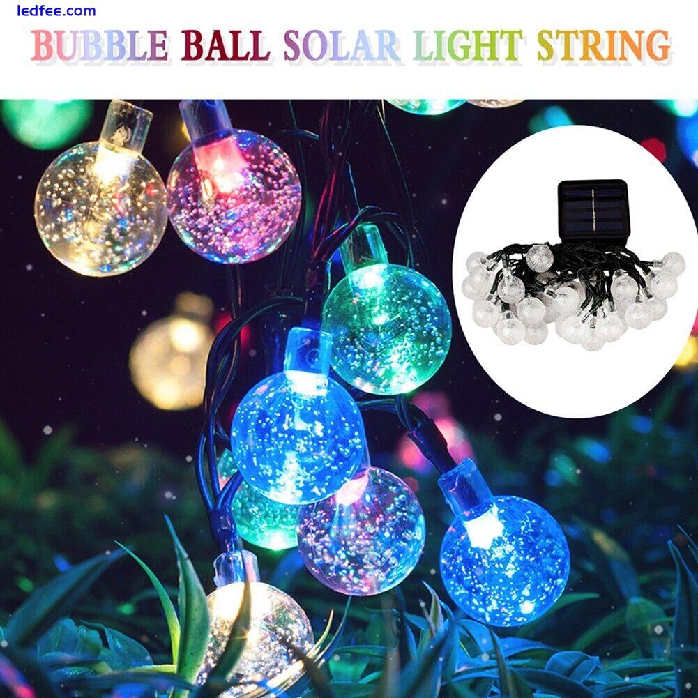 Accessories Outdoors Solar Light String Crystal Ball Free Line LED Color Light 0 