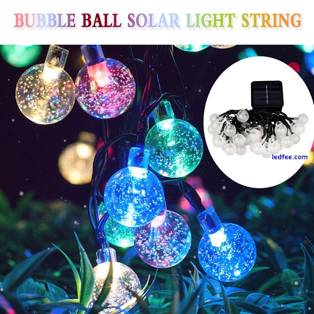 Accessories Outdoors Solar Light String Crystal Ball Free Line LED Color Light 5 