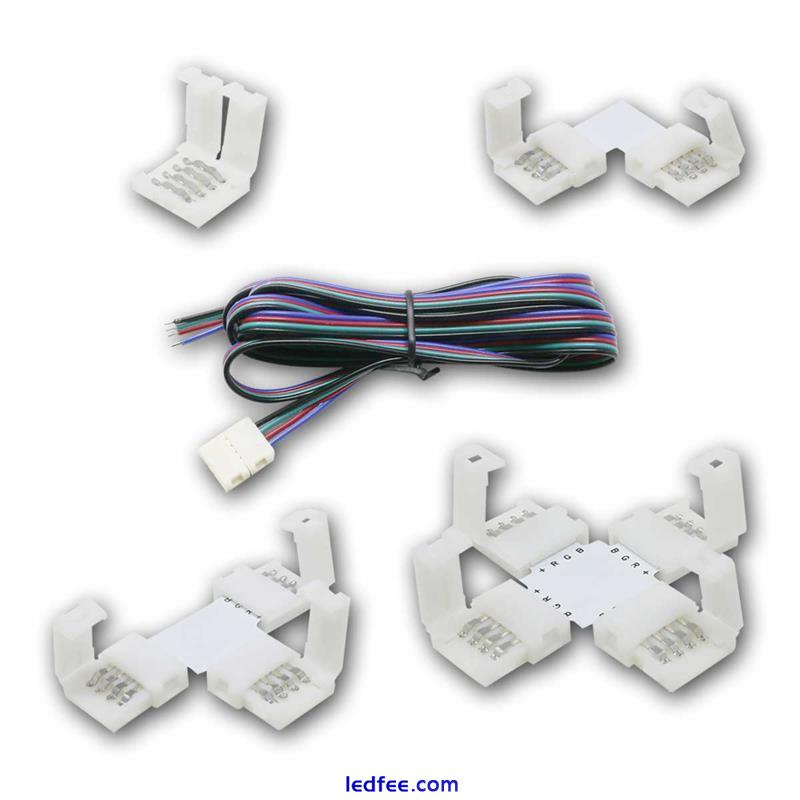 LED RGB Stripe Zubehör Verbinder Brücken Adapter Steckverbinder Kabel 4Pin 4 Pin 0 