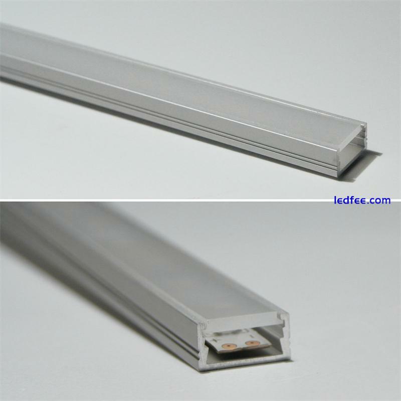 1m LED Aluminium-Profil POLARUS-MIKRO 14x7mm ALU Leiste m Abdeckung OPAL Schiene 3 