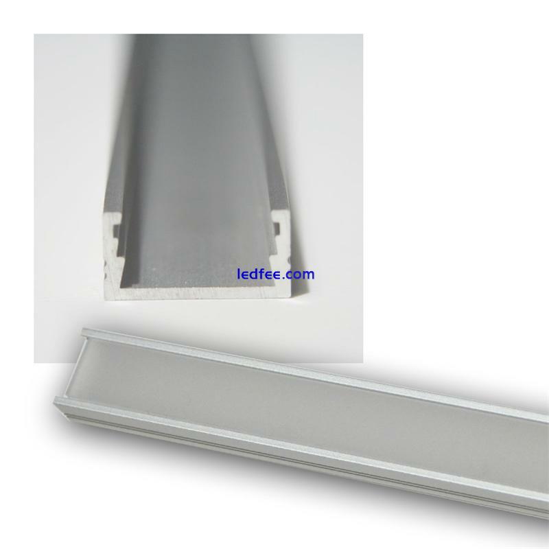 1m LED Aluminium-Profil POLARUS-MIKRO 14x7mm ALU Leiste m Abdeckung OPAL Schiene 0 