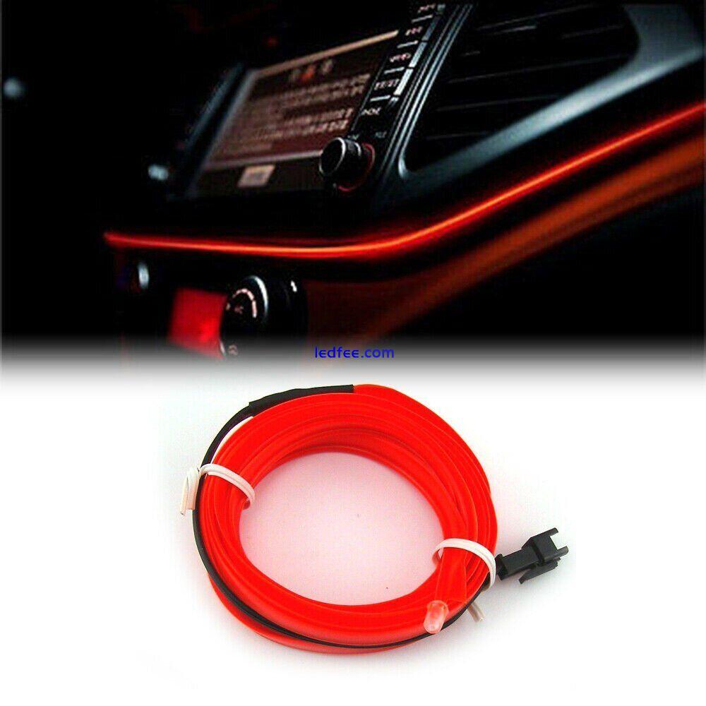 LED Car Interior 6.5FT Atmosphere Decorative Wire Strip Accessories Lamp Light D 1 