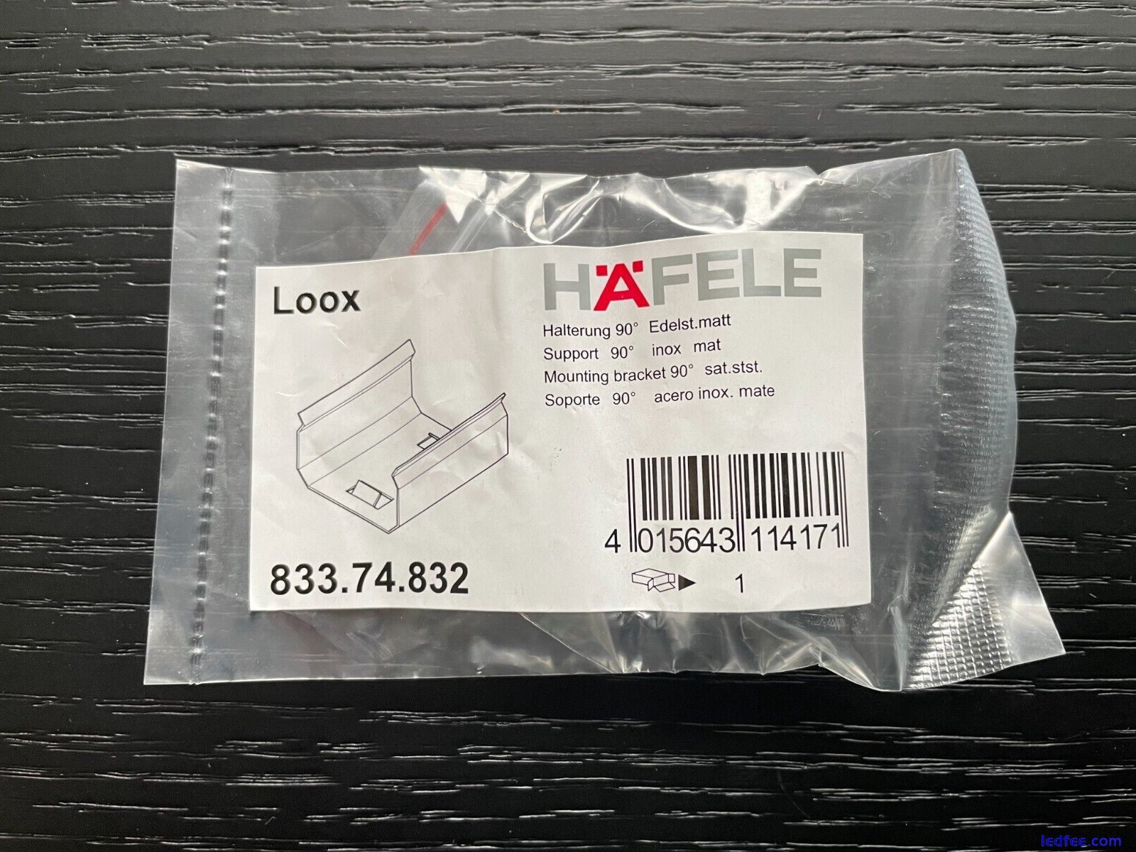 Hafele Mounting bracket for Hafele LOOX LED Strip (833.74.832) 0 