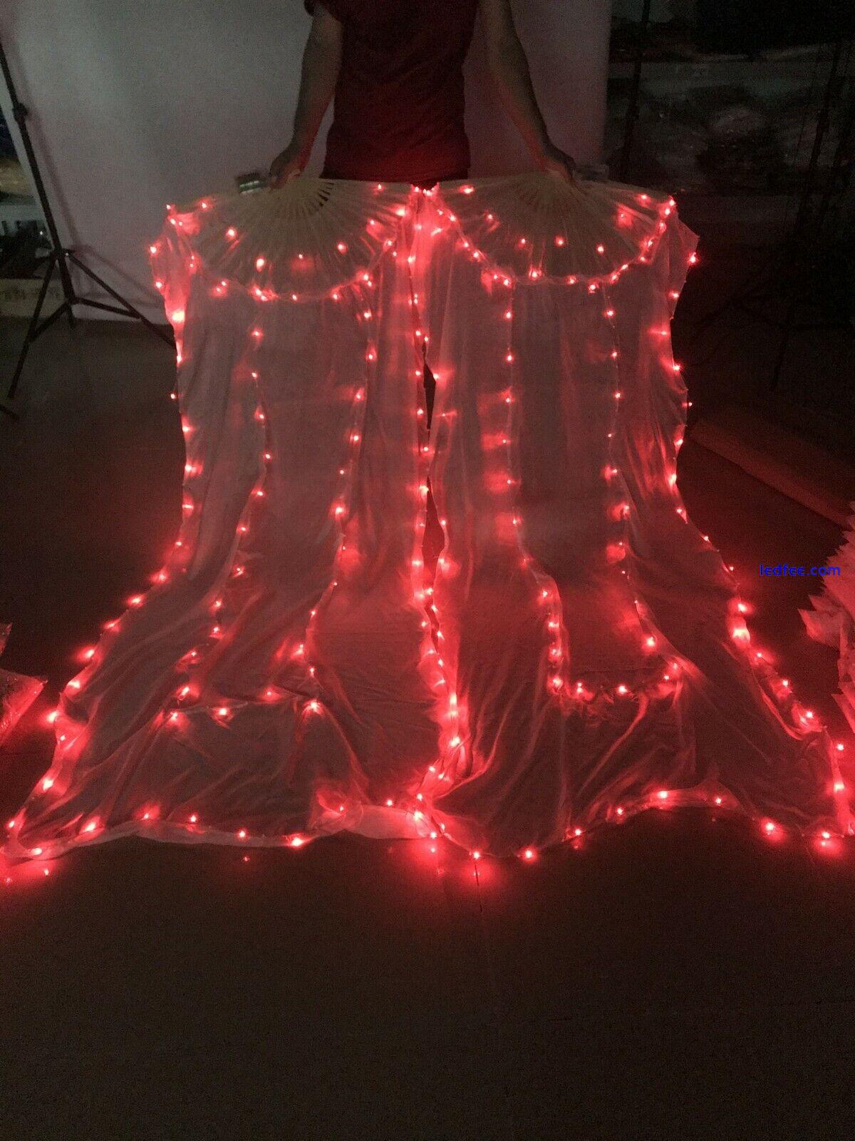 New Belly Dance LED Fan Accessories Veils Silk Carnival Stage Performance Props 1 